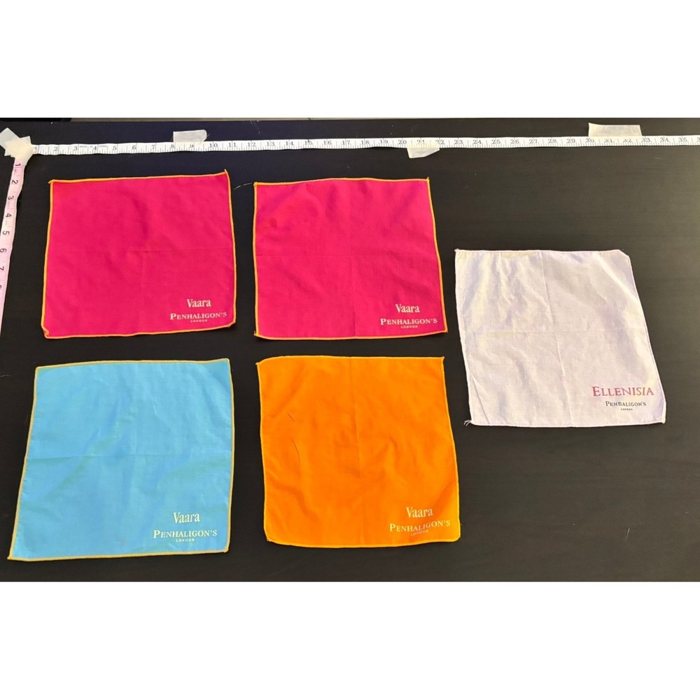 Penhaligon's London Vaara Ellenisia Handkerchief Pocket Square Set of 5 r